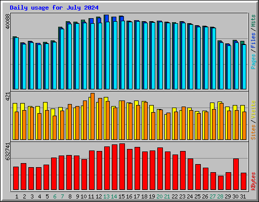 Daily usage for July 2024
