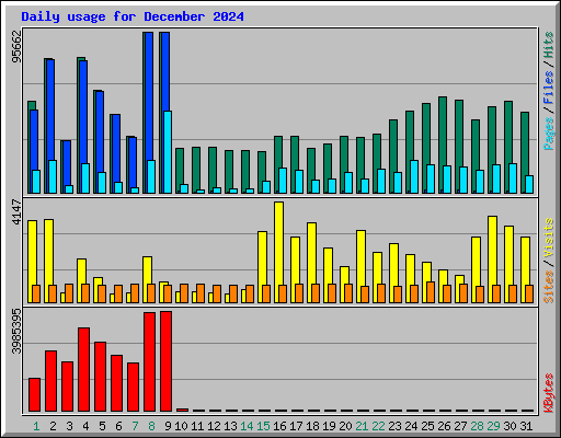 Daily usage for December 2024
