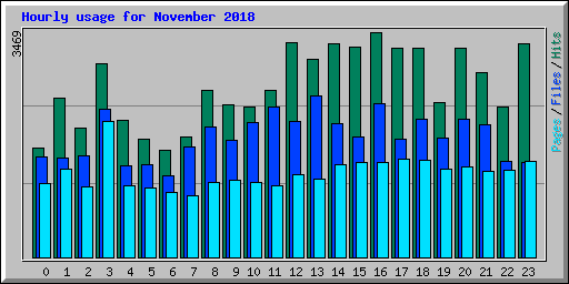 Hourly usage for November 2018