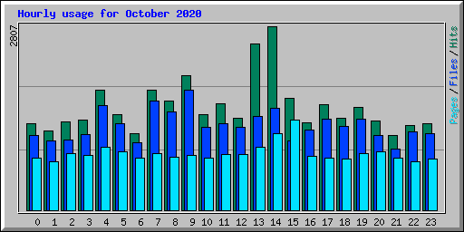 Hourly usage for October 2020