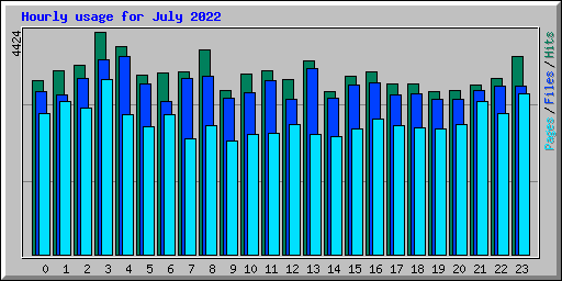 Hourly usage for July 2022