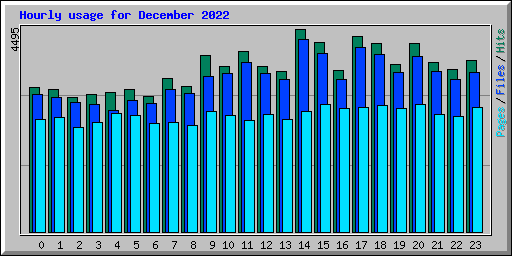 Hourly usage for December 2022
