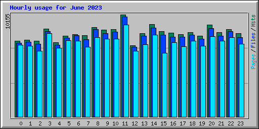 Hourly usage for June 2023