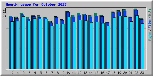 Hourly usage for October 2023