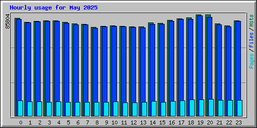 Hourly usage for May 2025