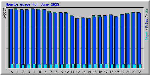 Hourly usage for June 2025