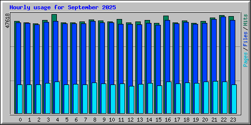 Hourly usage for September 2025