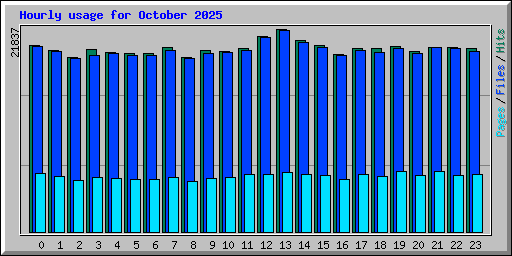Hourly usage for October 2025
