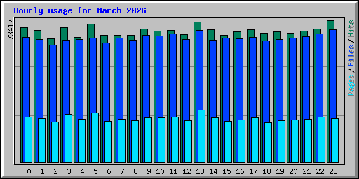 Hourly usage for March 2026